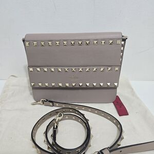 Valentino Studded Beige Crossbody Bag